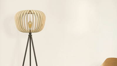 Luminaire en bois design - Atelier Loupiote