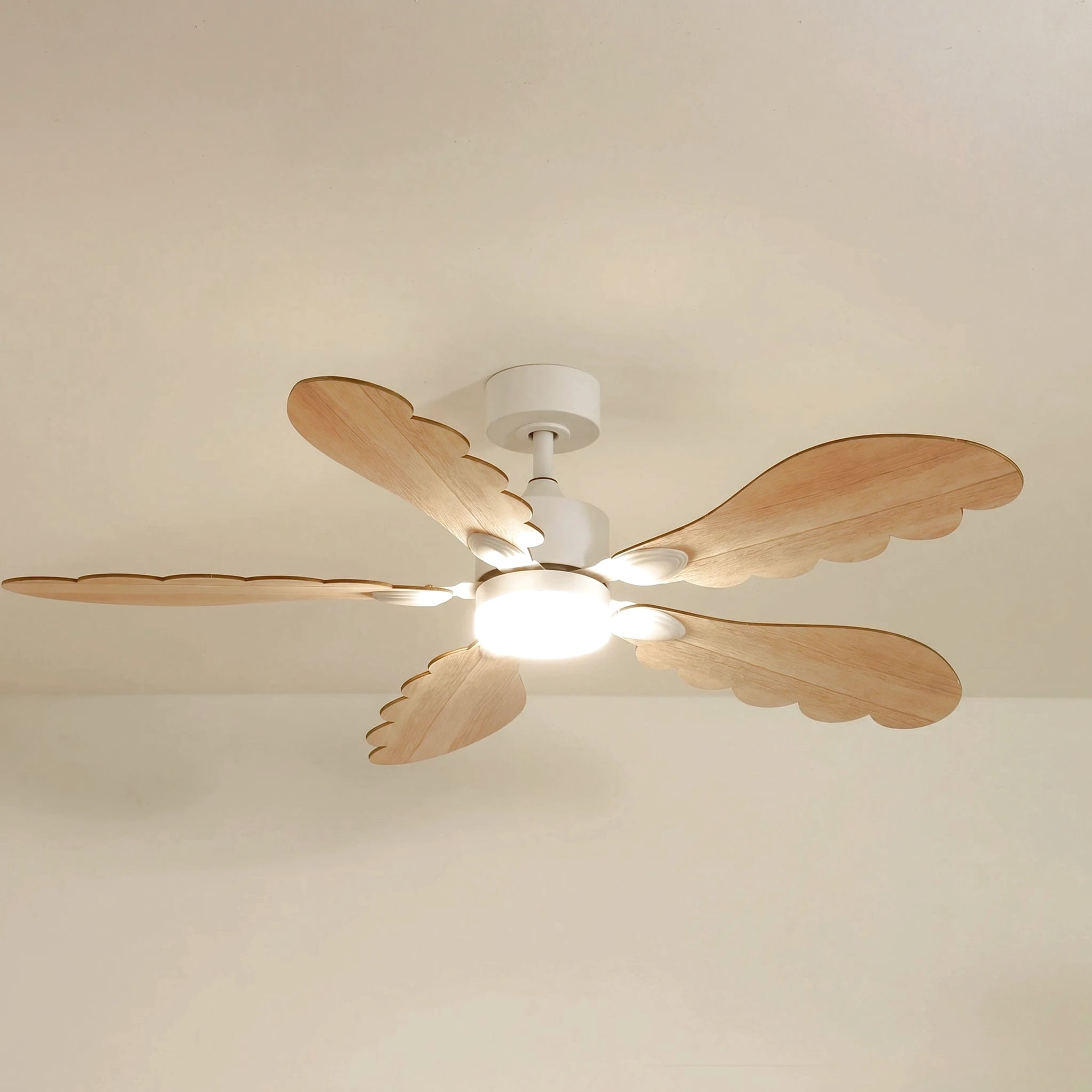 Plume teinté Chêne | Ventilateur de plafond